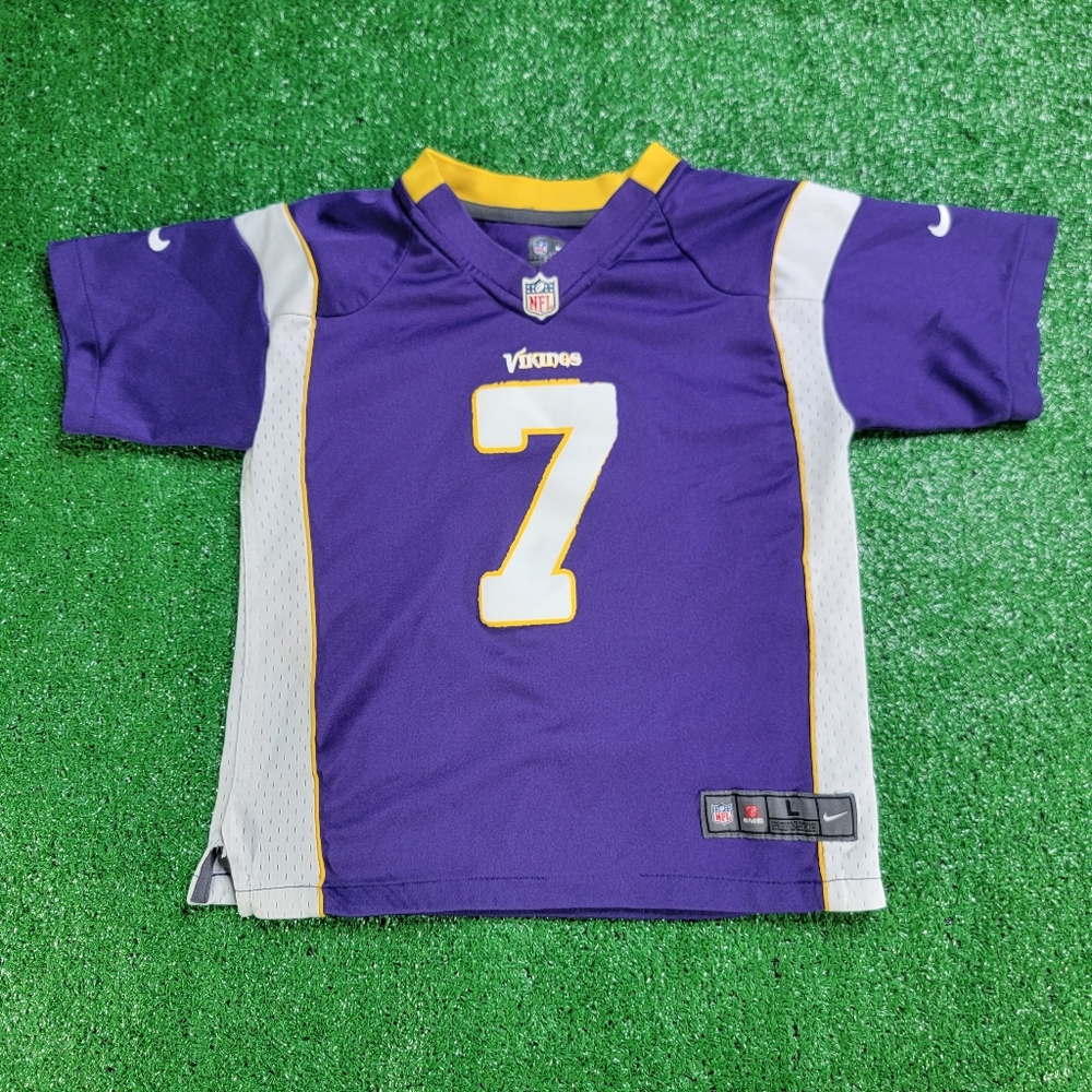 Nike NFL Christian Ponder #7 Vikings Football Jersey Boy's Size Large Purple